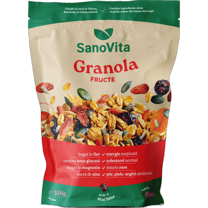 Sanovita granola cu fructe 350g