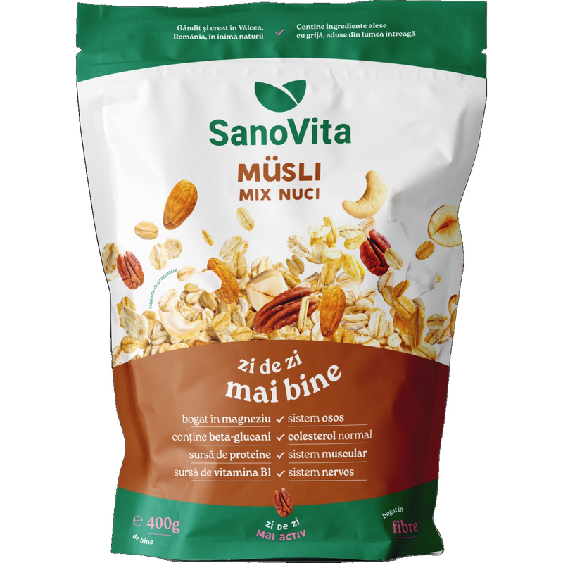 Sanovita musli cu mix de nuci 400g