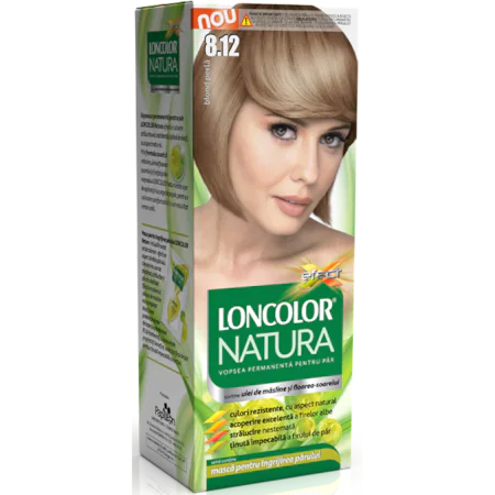 Vopsea de par permanenta Loncolor Natura 8.12 Blond perla, 100 ml