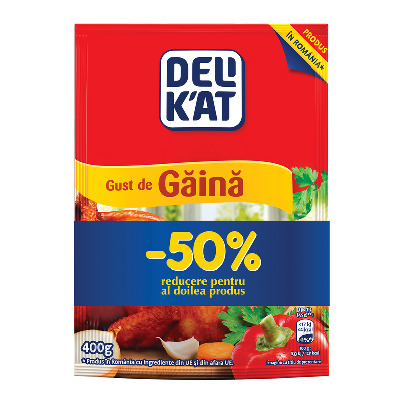 Delikat baza mancare gust de gaina 400g 1+(1-50%)