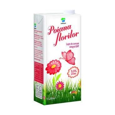 Poiana florilor lapte integral 3.5% grasime 1l UHT