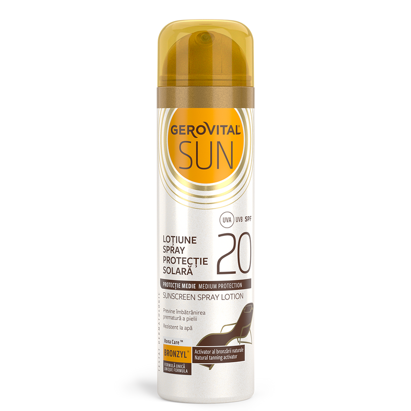 Gerovital spray protectie solara SPF 20, 150 ml