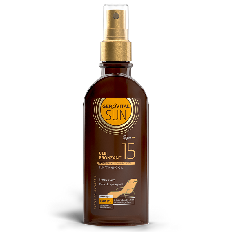 Gerovital Sun ulei bronzant SPF 15 Sun, 150 ml