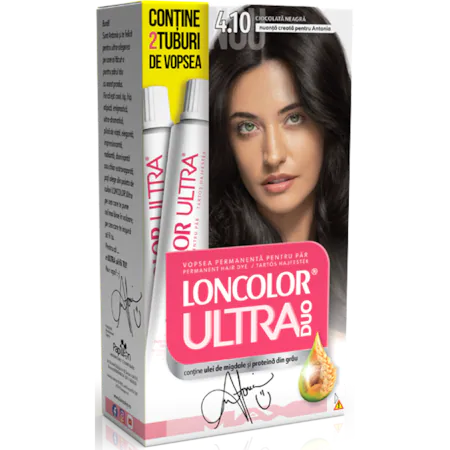 Vopsea de par permanenta Loncolor Ultra Max 4.10 Ciocolata Neagra