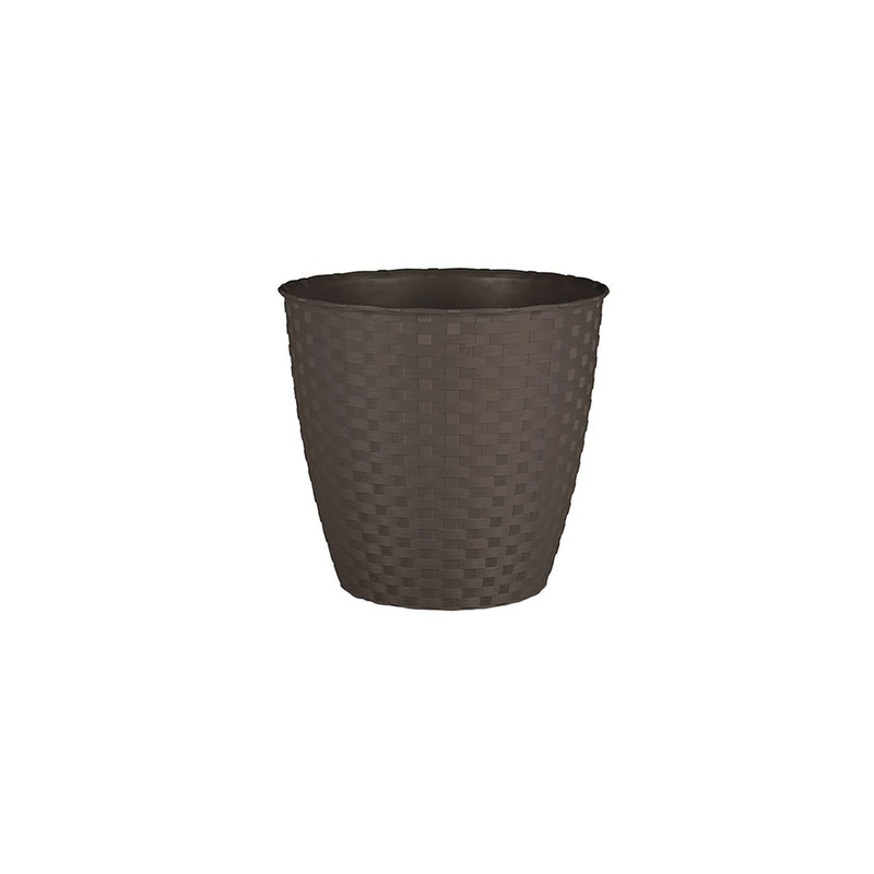 Ghiveci plastic model rattan moka, 19 cm