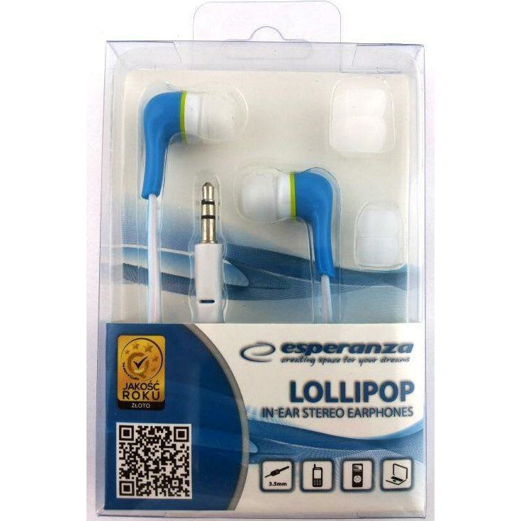 Casti audio Esperanza Lollipop EH146B, stereo, albastru